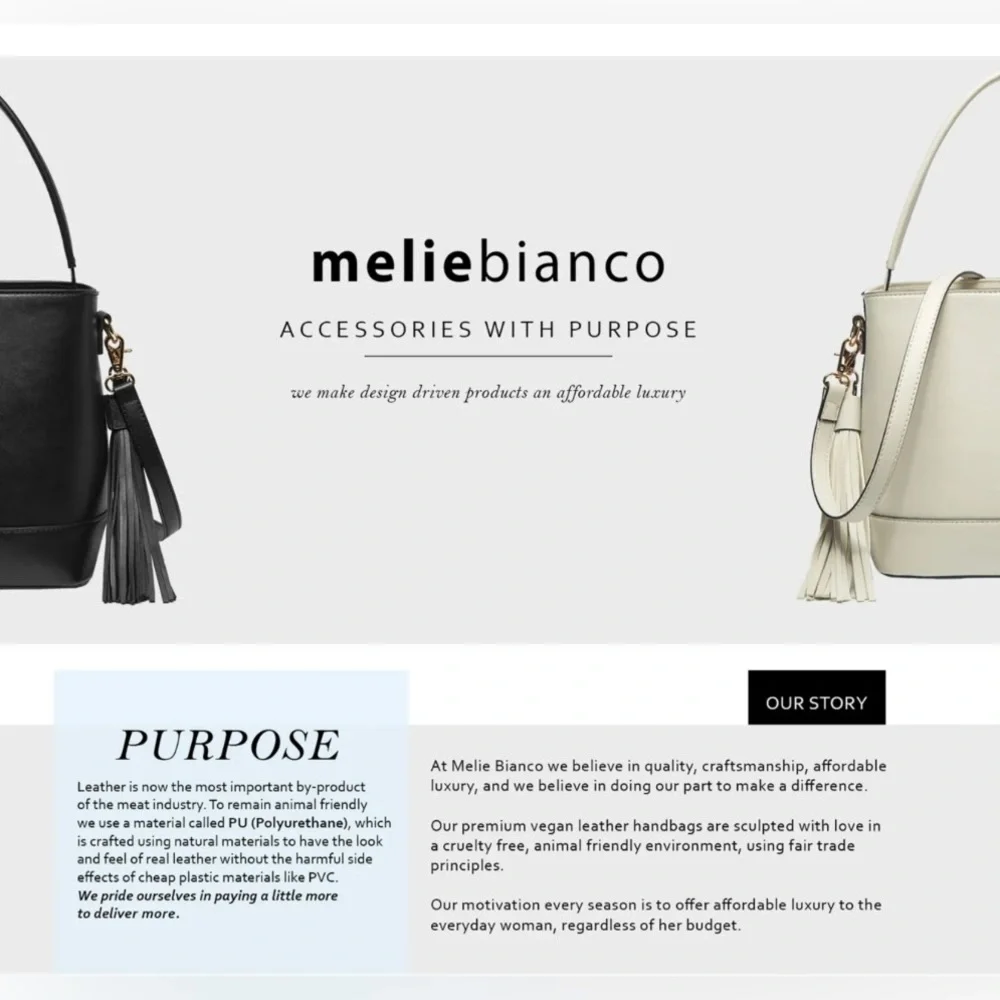 Melie Bianco Vegan Leather Designer Clutch